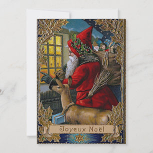 Tarjeta de vacaciones plana Pere Noel