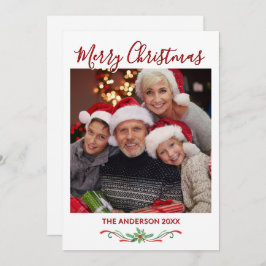 Tarjeta de vacaciones plana simple de un Personali