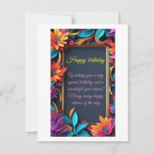 Tarjeta de vacaciones plana, tamaño: 4,25" x 5,5",