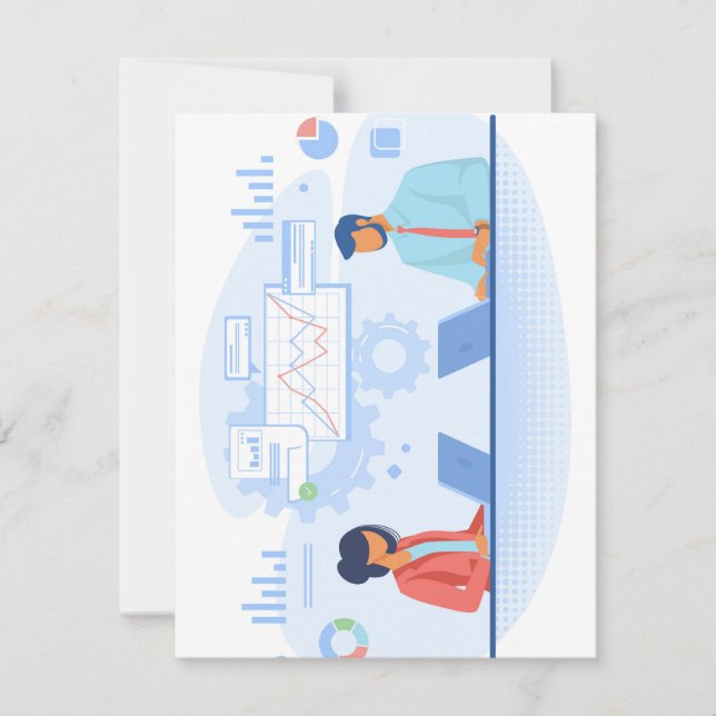 Tarjeta de vacaciones plana, tamaño: 4,25" x 5,5", (Anverso)