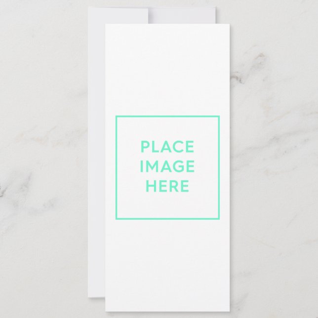 Tarjeta de vacaciones plana, tamaño: 4" x 9,25" (Anverso)