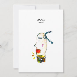 Tarjeta de vacaciones plana trenzada de estilo tao