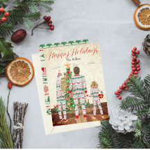 Tarjeta de vacaciones planas para familia de 3