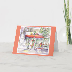 Tarjeta de vacaciones plegable Chinatown