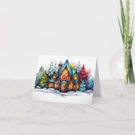 Tarjeta de vacaciones plegada