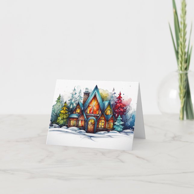 Tarjeta de vacaciones plegada (Anverso)