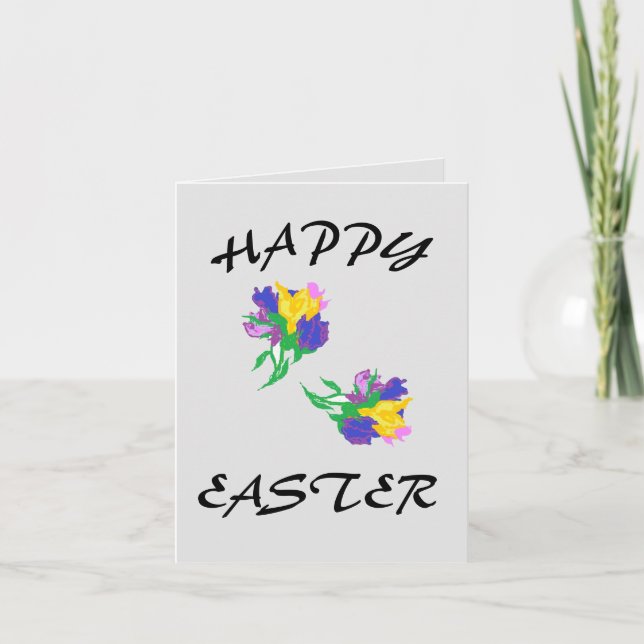 Tarjeta de vacaciones plegada : Alilies de Pascua (Anverso)