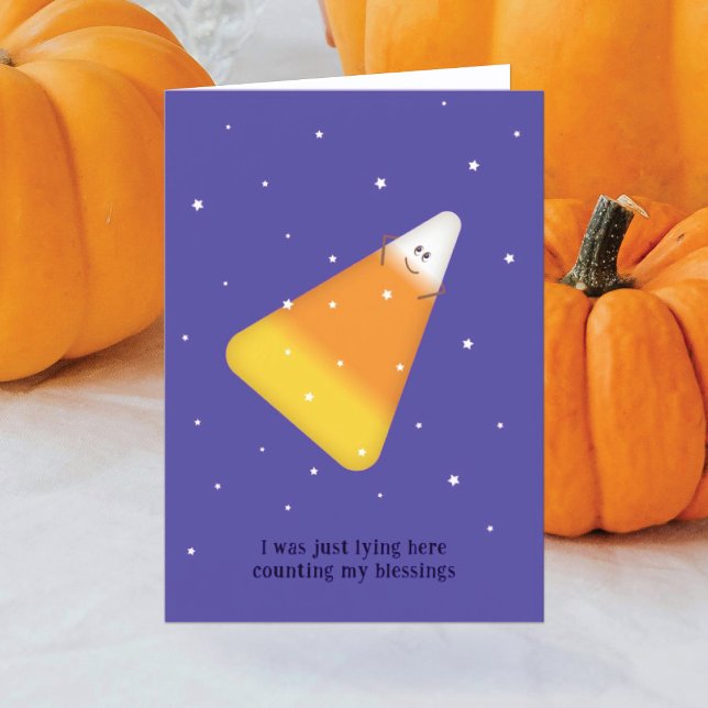 Tarjeta de vacaciones plegada Candy Corn (Subido por el creador)