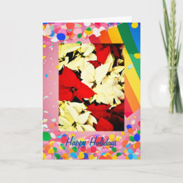 Tarjeta de vacaciones plegada de 5" x 7" para las