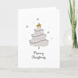 Tarjeta de vacaciones plegada de Feliz Navidad esc