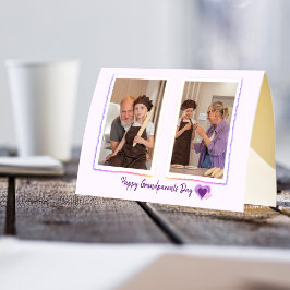 Tarjeta de vacaciones plegada de los abuelos