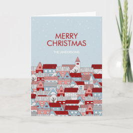 Tarjeta de vacaciones plegada de los navidades de