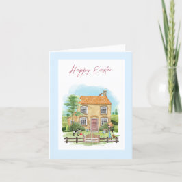 Tarjeta de vacaciones plegada de Pascua