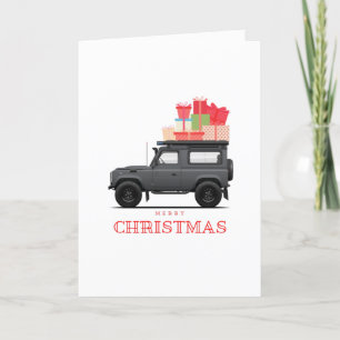 Tarjeta de vacaciones plegada Defender Adventure