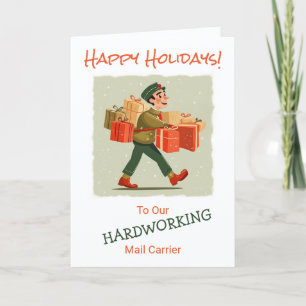 Tarjeta de vacaciones plegada del hombre del Perso