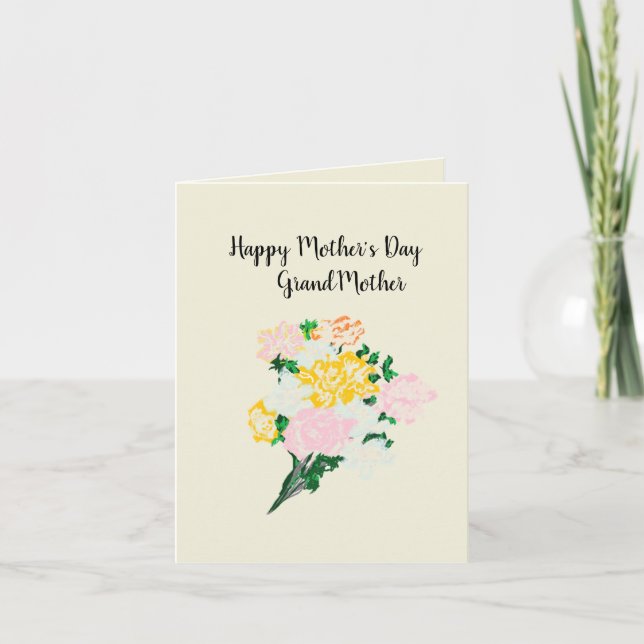 Tarjeta de vacaciones plegada : GrandMother (Anverso)