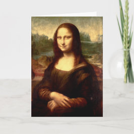 Tarjeta de vacaciones plegada Mona Lisa