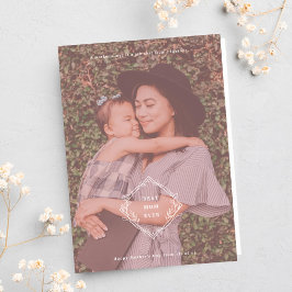 Tarjeta de vacaciones plegada para la mejor mamá d