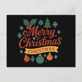 Tarjeta de vacaciones plegada para navidades