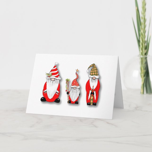 Tarjeta de vacaciones plegada para navidades con g (Anverso)