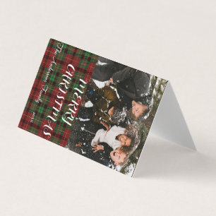Tarjeta de vacaciones plegada para Navidades de ch