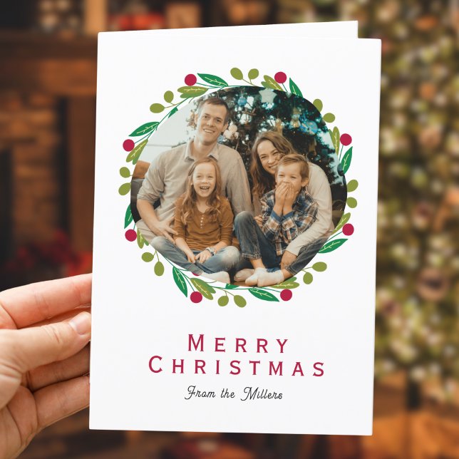 Tarjeta de vacaciones plegada para Navidades de fo (Subido por el creador)