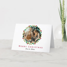 Tarjeta de vacaciones plegada para Navidades de fo