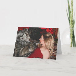 Tarjeta de vacaciones plegada PNW Krampus