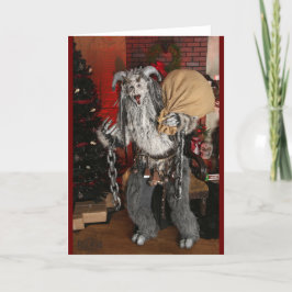 Tarjeta de vacaciones plegada PNW Krampus