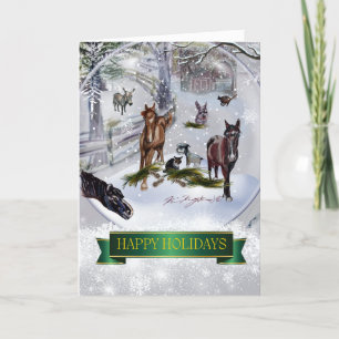 tarjeta de vacaciones plegada rachels gang 2024