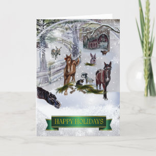 tarjeta de vacaciones plegada rachels gang 2024