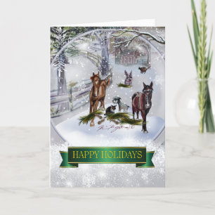 Tarjeta de vacaciones plegada RACHELS gang 2024