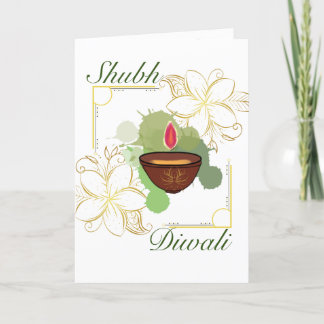 Tarjeta de vacaciones plegada Shubh Diwali