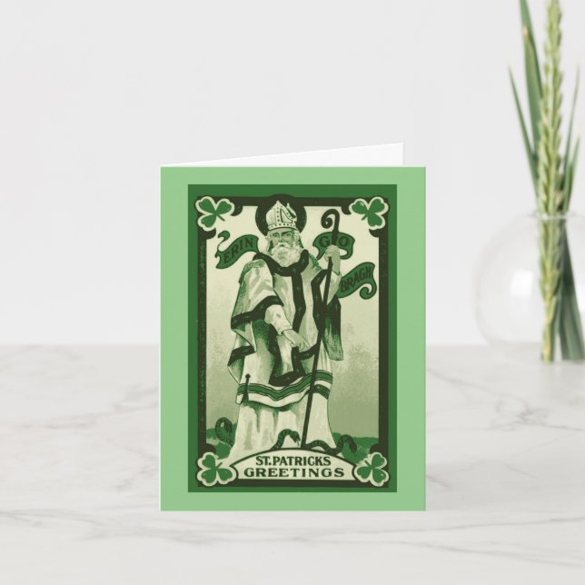 Tarjeta de vacaciones plegada St. Patrick (Anverso)