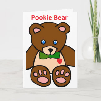 Tarjeta de vacaciones Pookie Bear