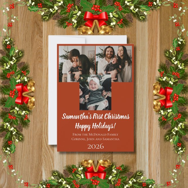 Tarjeta de vacaciones primera Navidad del bebé 3 f (Subido por el creador)