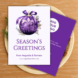 Tarjeta de vacaciones profesional | Logotipo y sit