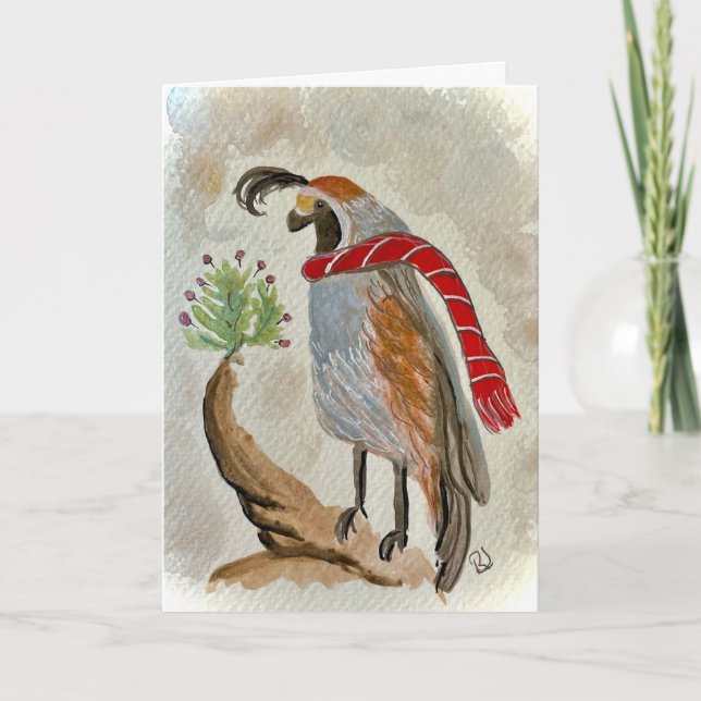 Tarjeta de vacaciones Quail (Anverso)