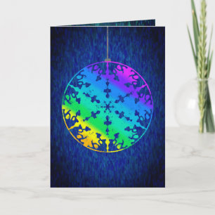 Tarjeta de vacaciones Rainbow Snflake