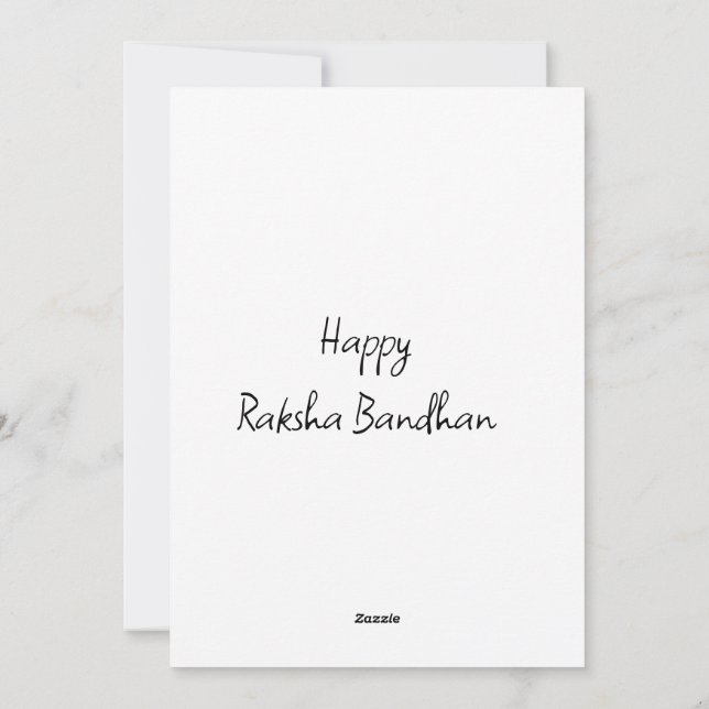 Tarjeta de vacaciones Raskha Bandhan (Reverso)