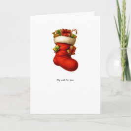 Tarjeta de vacaciones rellena Stocking