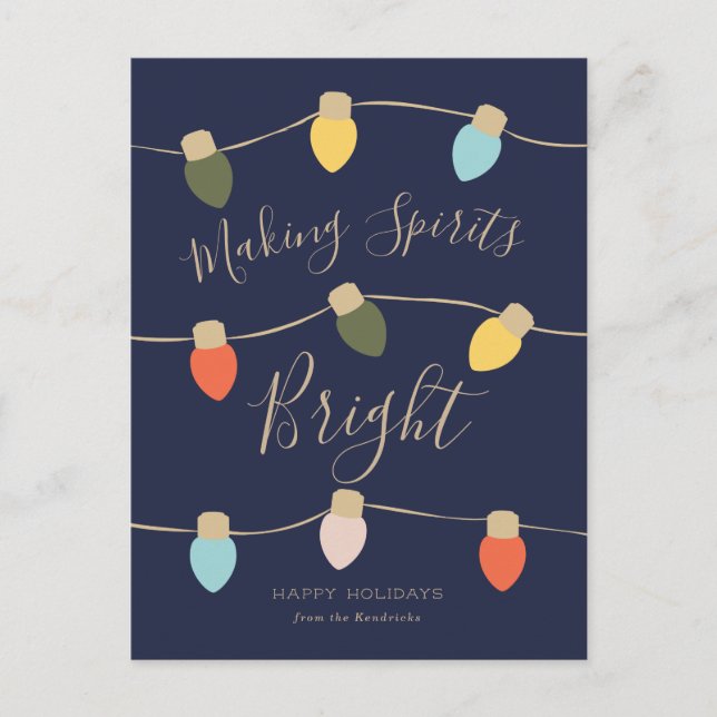 Tarjeta de vacaciones Retro Twinkles (Anverso)