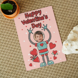 Tarjeta de vacaciones Robot Día de San Valentín Ph