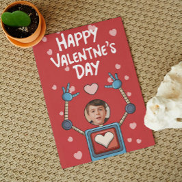 Tarjeta de vacaciones Robot Día de San Valentín Ph