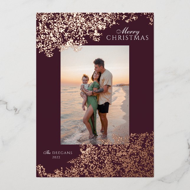 Tarjeta de vacaciones roja con bayas brillantes co (Anverso)