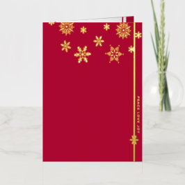 Tarjeta de vacaciones roja de Relieve metalizado d