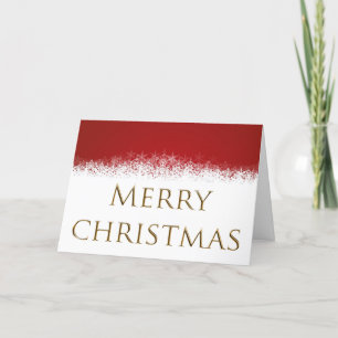 Tarjeta de vacaciones roja y blanca