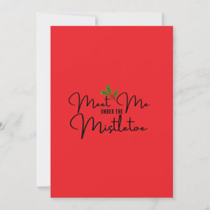 Tarjeta de vacaciones romántica de Navidad Bajo el