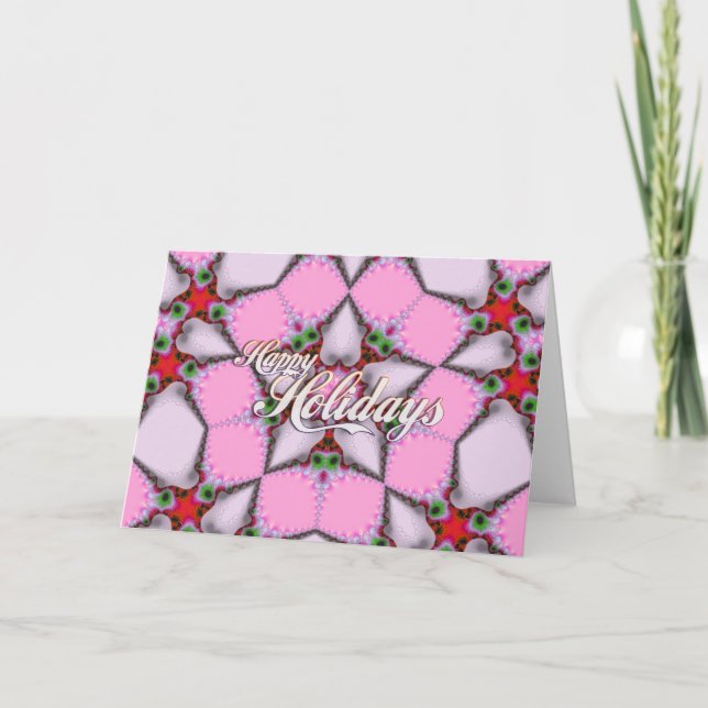 Tarjeta de vacaciones rosa (Anverso)