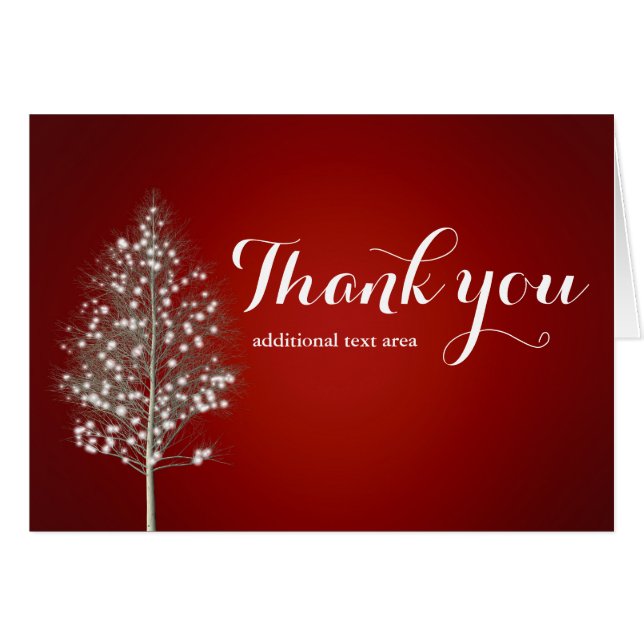 Tarjeta de vacaciones Rústica de Árbol con Luz Rús (Anverso (Horizontal))